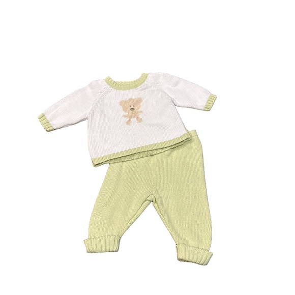 Absorba White and Green Baby Outfit - Picture 1 of 4